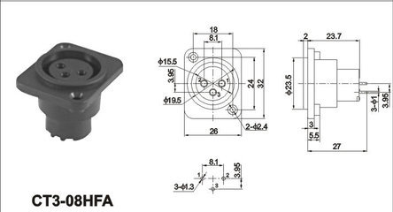 【供應(yīng)卡儂插座 XLR插座 XLR音響組合插座 CT3-08HFA】價格,廠家,圖片,其他插座,樂清市匯泰電子-