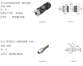 賓德 新產(chǎn)品 m12k 扣可組裝的電源電纜連接器和法蘭插座連接器